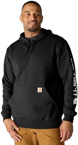 Alt Text for image 1: Carhartt Men's Loose Fit Sweatshirt showcasing logo sleeve graphic