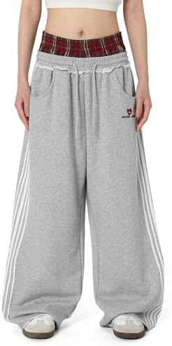 Alt Text for image 1: Aelfric Eden baggy wide leg sweatpants with double elastic waistband