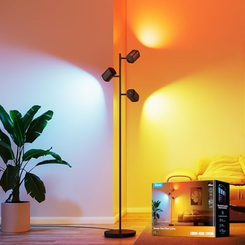Alt Text for image 1: Govee Tree Floor Lamp with three adjustable lights