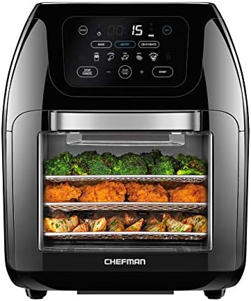 Alt Text for image 1: CHEFMAN Multifunctional Digital Air Fryer on a kitchen counter